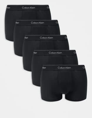Icon Cotton Stretch 5 pack boxer briefs in black