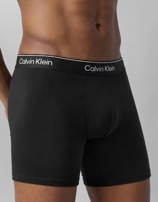 Calvin Klein Icon Cotton Stretch 5 pack boxer briefs in khaki/navy/purple/grey/black, 3 of 3