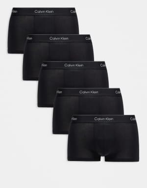 Calvin Klein Icon Cotton Stretch 5 pack low rise trunk in black