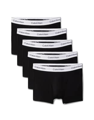 Calvin Klein Icon Cotton Stretch 5 Pack Relaxed Boxer Briefs In Black