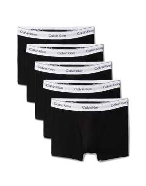 Calvin Klein Icon Cotton Stretch 5 pack relaxed trunks in black