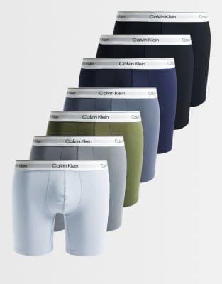 Calvin Klein Icon Cotton Stretch 7 Pack Boxer Briefs In Multi