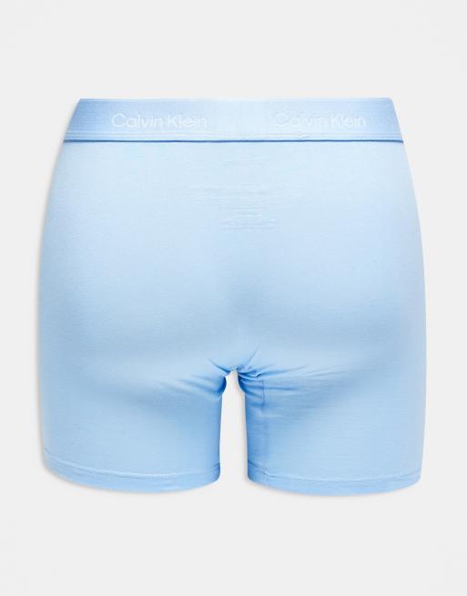 Calvin Klein - Icon - Cotton Stretch - Confezione da 3 boxer classici nei toni del blu, 2 di 3