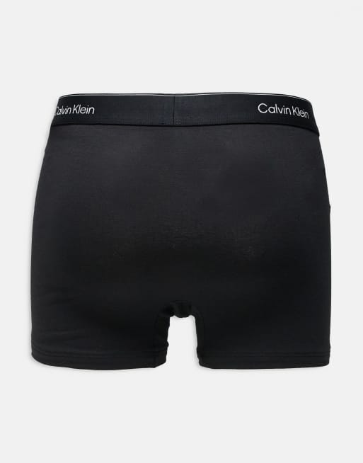 Calvin Klein - Icon Cotton Stretch - Lot de 3 boxers coupe décontractée à taille noire, grise et rouge - Noir, 3 de 3