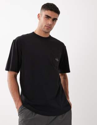 Calvin Klein Icon Cotton Stretch Loungewear T-shirt In Black