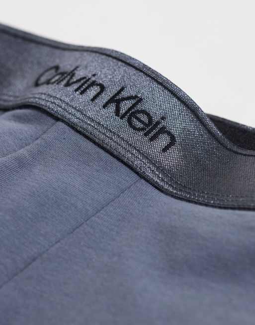 Calvin Klein - Icon Cotton Stretch - Pakke med 3 par boksershorts i grå/blågrøn/grålilla, 2 af 3