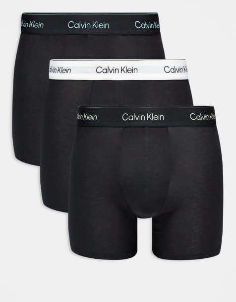 Calvin Klein - Icon Cotton Stretch - Pakke med 3 par sorte boksershorts med sorte taljebånd - view 1