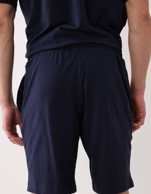 Calvin Klein - Icon Cotton Stretch - Pantaloncini da casa blu navy con monogramma in coordinato, 5 di 5