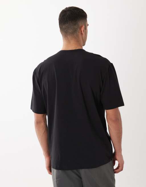 Calvin Klein Icon Cotton Stretch relaxed fit T-shirt in black, 5 of 5