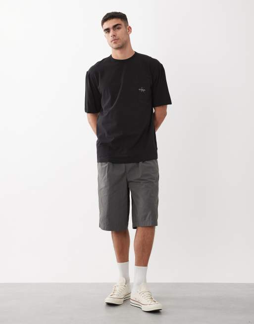 Calvin Klein – Icon Cotton Stretch – Relaxed-Fit-T-Shirt in Schwarz, 2 von 5