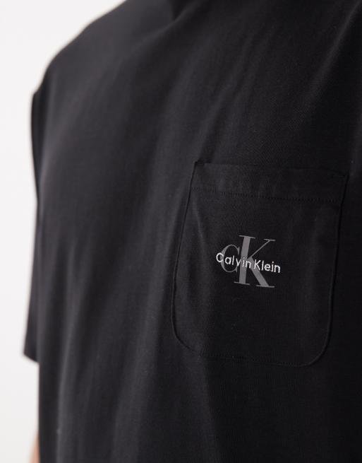 Calvin Klein – Icon Cotton Stretch – Relaxed-Fit-T-Shirt in Schwarz, 3 von 5
