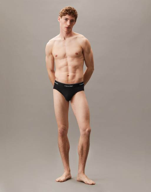 Calvin Klein - Icon Cotton Stretch - Set van 3 katoenen slips in zwart, 3 van 4