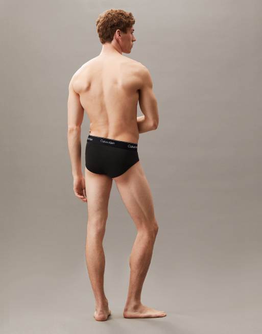 Calvin Klein - Icon Cotton Stretch - Set van 3 katoenen slips in zwart, 4 van 4