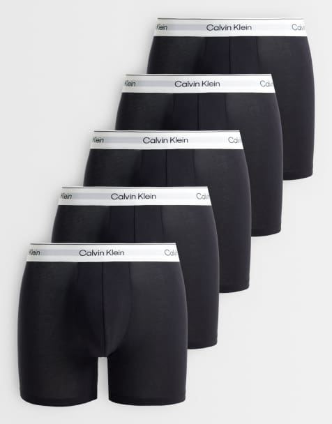 Calvin Klein Icon Cotton Stretch set van 5 boxer briefs in zwart - view 1