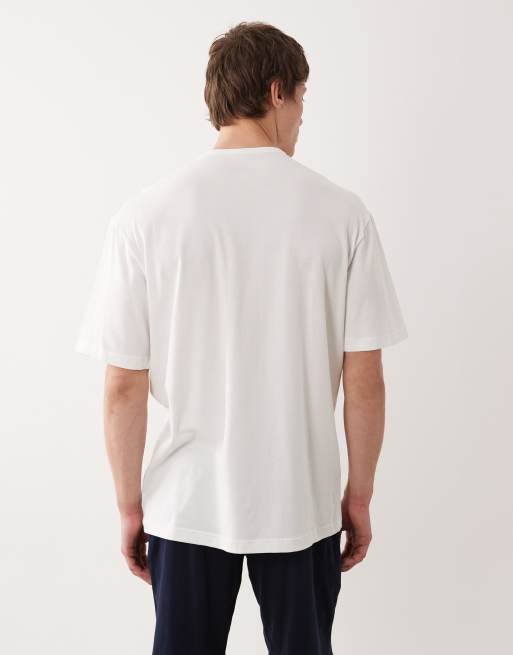 Calvin Klein - Icon Cotton Stretch - T-shirt da casa comoda bianca con tasca, 3 di 5