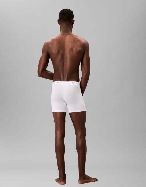 Calvin Klein – Icon Cotton Stretch – Zestaw 3 par białych bokserek, 4 z 4