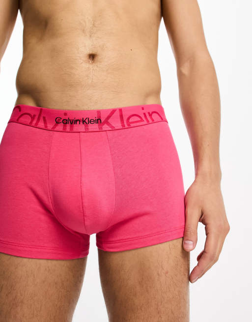 Buy Calvin Klein Low Rise Trunk Icon Punch Pink - Scandinavian Fashion Store