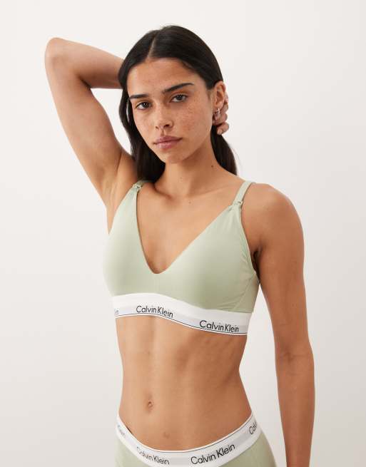 Calvin Klein - Icon - Bh en slip van katoen en modal in groen, 3 van 3