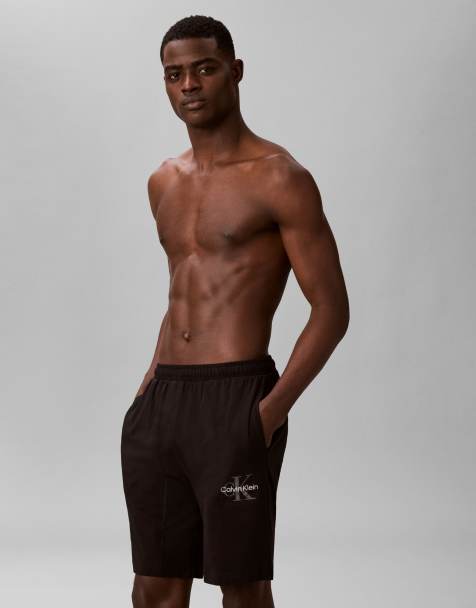 Calvin Klein - Icon - Katoenen loungewear short met stretch in zwart, deel van co-ord set - view 1