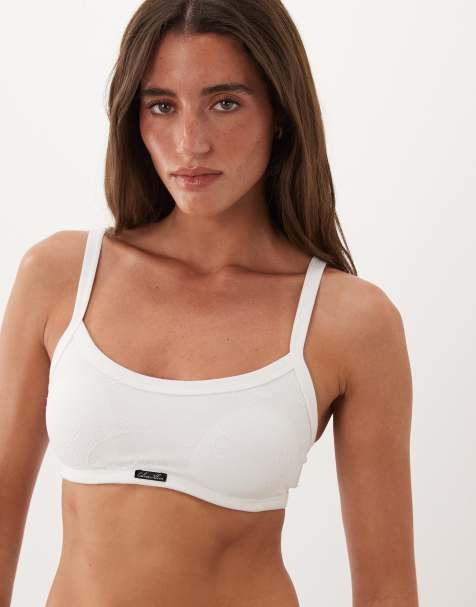 Calvin Klein Icon Lace lightly lined bralette in white - view 1