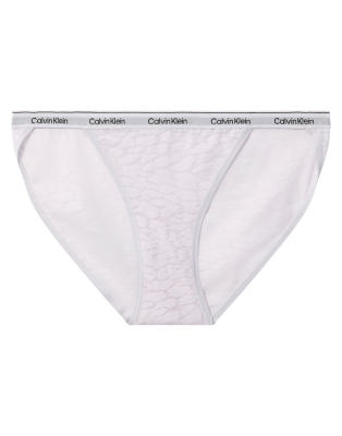 Calvin Klein Icon Lace String Bikini Briefs In Purple