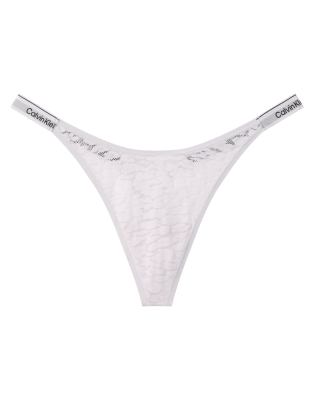 Calvin Klein - Icon Lace - Stringtanga in Flieder mit tiefem Taillenbund-Lila