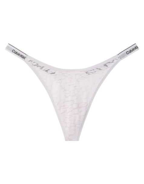 Calvin Klein – Icon Lace – Stringtanga in Flieder mit tiefem Taillenbund - view 1
