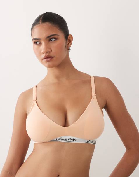 Calvin Klein - Icon - Licht gevoerde zwangerschaps-bh van katoen en modal in blauw - view 1