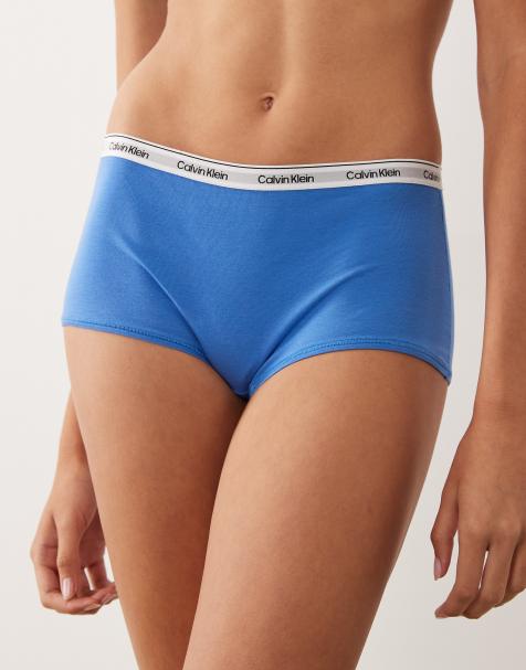 Calvin Klein Icon logga boyshort i blått - view 1
