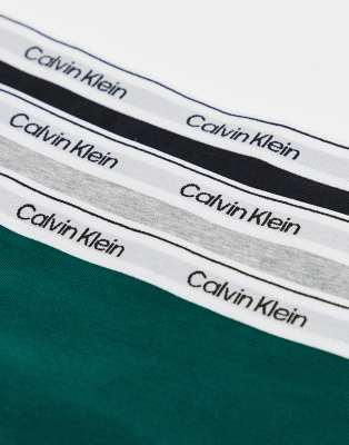 Calvin Klein Icon Logo 3 Pack Bikini Briefs In Multi