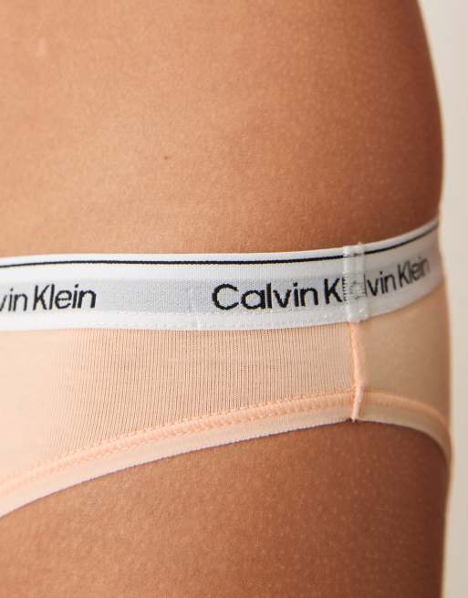 Calvin Klein Icon Logo bikini briefs in peach, 4 of 4