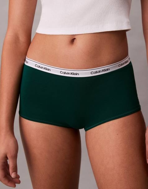 Calvin Klein Icon Logo boyshort in forest green