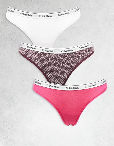 Calvin Klein - Icon Logo - Confezione da 3 perizomi color rosa/bianco/a cuori - view 1