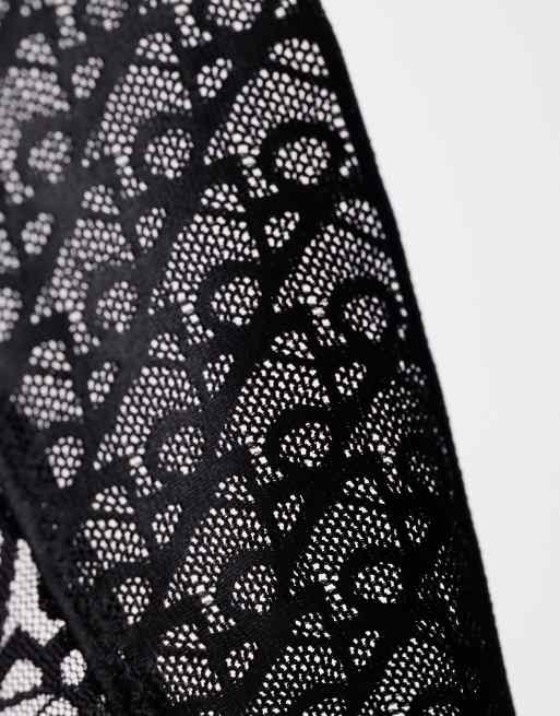 Calvin Klein - Icon Logo Lace 3 - Lot de  culottes taille basse - Noir/gris/rouge, 2 de 3