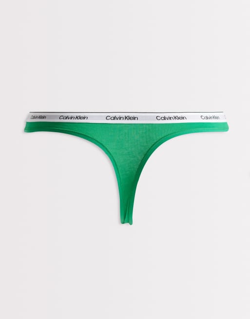 Calvin Klein - Icon Logo Pride - Pack de 5 tangas de color verde, amarillo, naranja, azul y rosa, 2 de 3