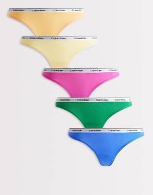 Icon Logo Pride - Tangas in Grün/Gelb/Orange/Blau/Rosa, 5er-Pack-Bunt Bunt XS