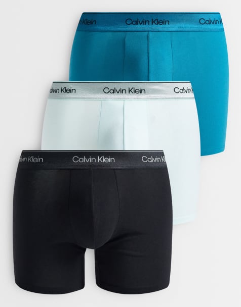 Calvin Klein - Icon - Lot de 3 boxers - Noir/turquoise/aigue-marine - view 1