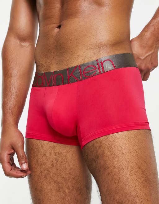 Calvin Klein Icon Micro Boxer taille basse Rose ASOS