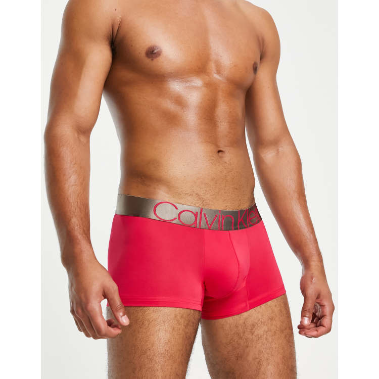 Calvin Klein Steel Micro Low-rise Trunk in Pink for Men