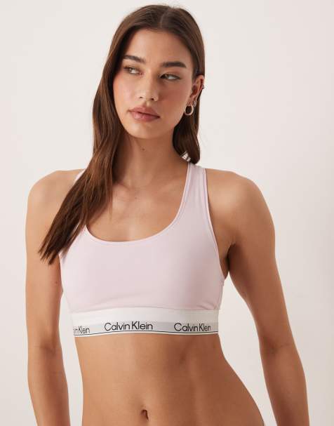 Calvin Klein - Icon - Ongevoerde bralette van katoen en modal in lichtroze - view 1