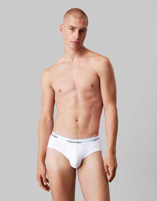 Calvin Klein - Icon - Pakke med 3 par hvide hipster-briefs i bomuld med stretch, 2 af 4