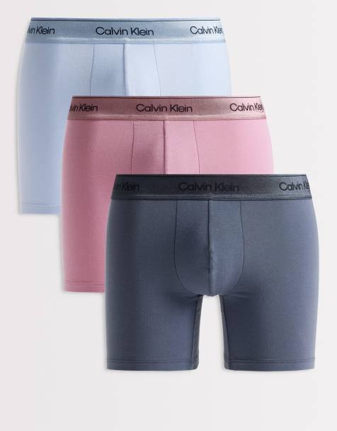 Calvin Klein - Icon - Set van 3 boxershorts van stretchkatoen in grijs, blauw en roze - view 1