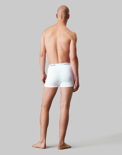 Calvin Klein - Icon - Set van 3 boxershorts van stretchkatoen met figuurnaden in wit, 5 van 5