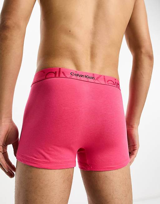 Calvin Klein – Icon – Stretch-Unterhose aus Baumwolle in Rosa mit  aufgeprägtem Markenzeichen | ASOS