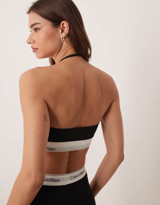 Calvin Klein – Icon – Svart, ofodrad bralette i bomull och modal, 3 av 4