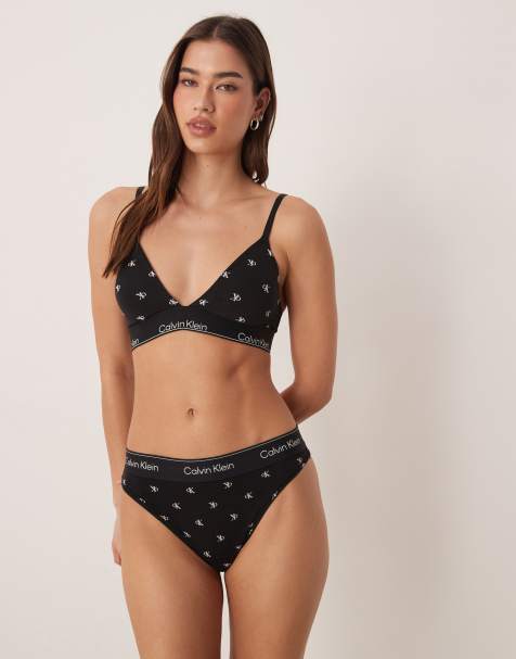 Calvin Klein – Icon – Svarta tangatrosor med hög benskärning i bomull och modal - view 1