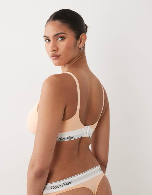 Calvin Klein – Icon – Tanga aus Baumwolle und Modal in Pfirsich, 3 von 4