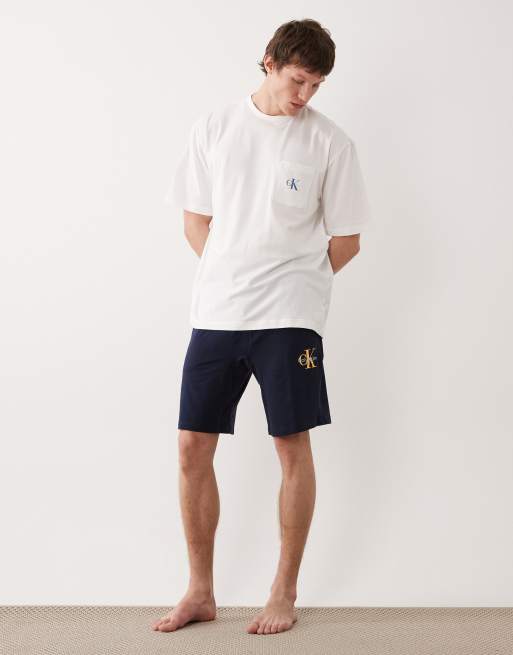 Calvin Klein – Icon – Vit, avslappnad t-shirt i stretchig bomull med ficka, 2 av 5