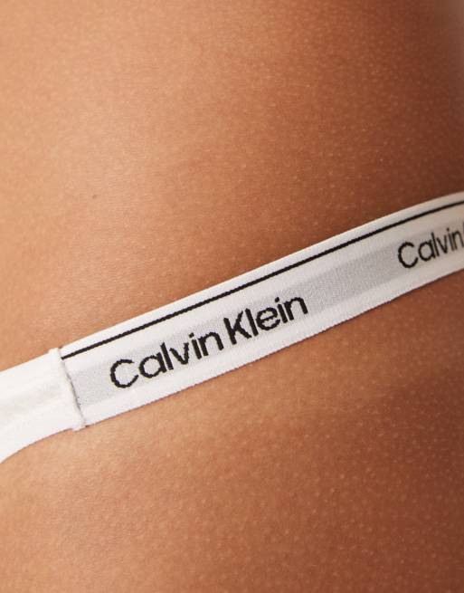 Calvin Klein – Icon – Vita stringtrosor med logga, 3 av 4