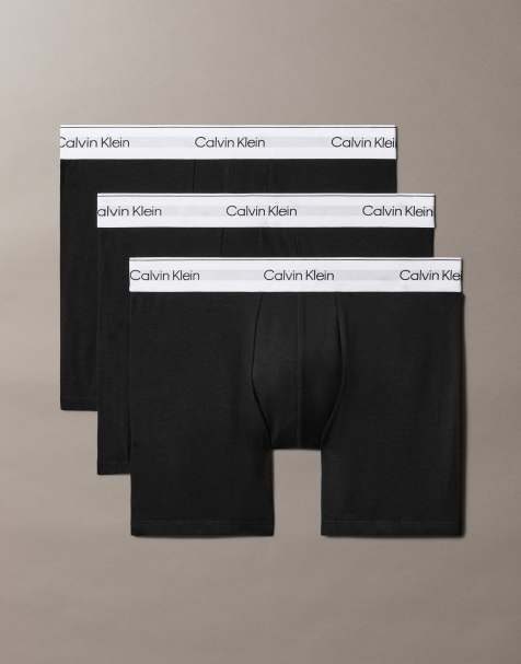 Calvin Klein – Icon – Zestaw 3 par czarnych bokserek z bawełny ze stretchem - view 1